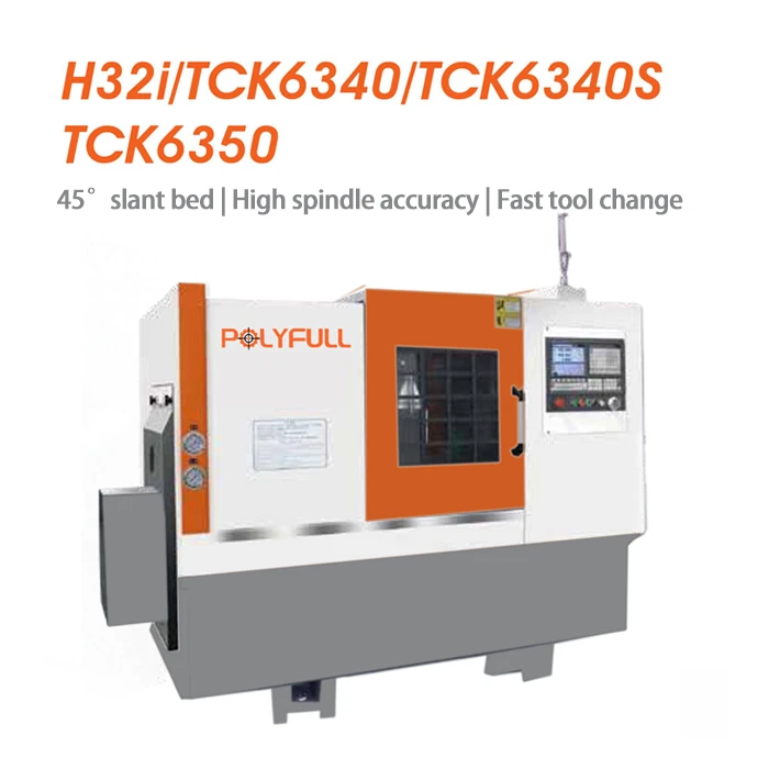 Inclined bed linear guideway CNC lathe